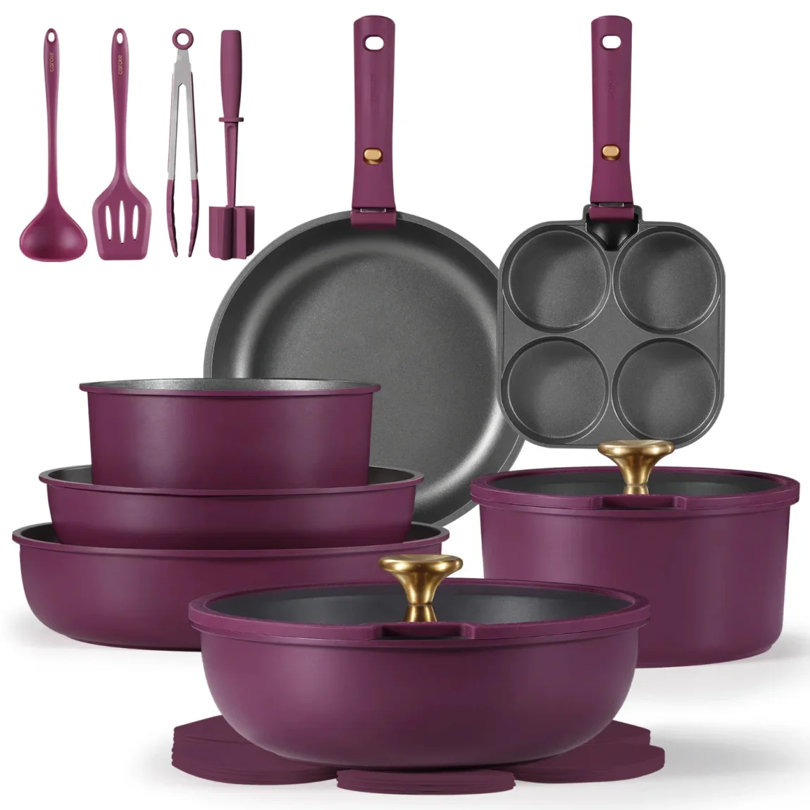 CAROTE Detachable Cookware Set - 12 pcs